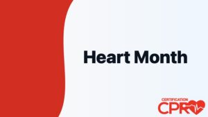 Heart Month graphic for CPR awareness and readiness in Boston.