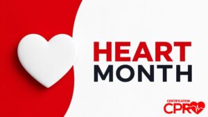 Heart Month awareness graphic for CPR readiness in Boston.