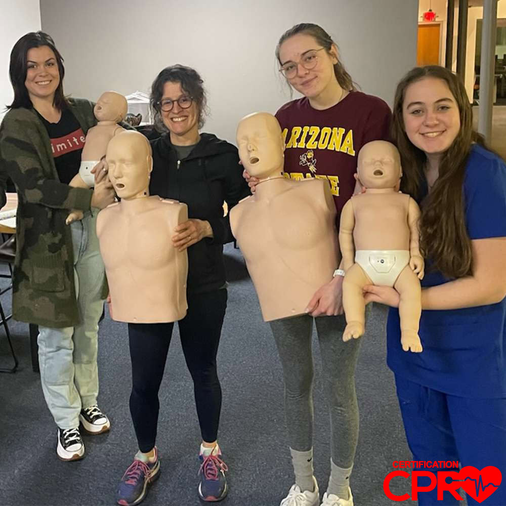 CPR certification training with mannequins in Boston, Massachusetts. Learn life-saving skills in a hands-.
